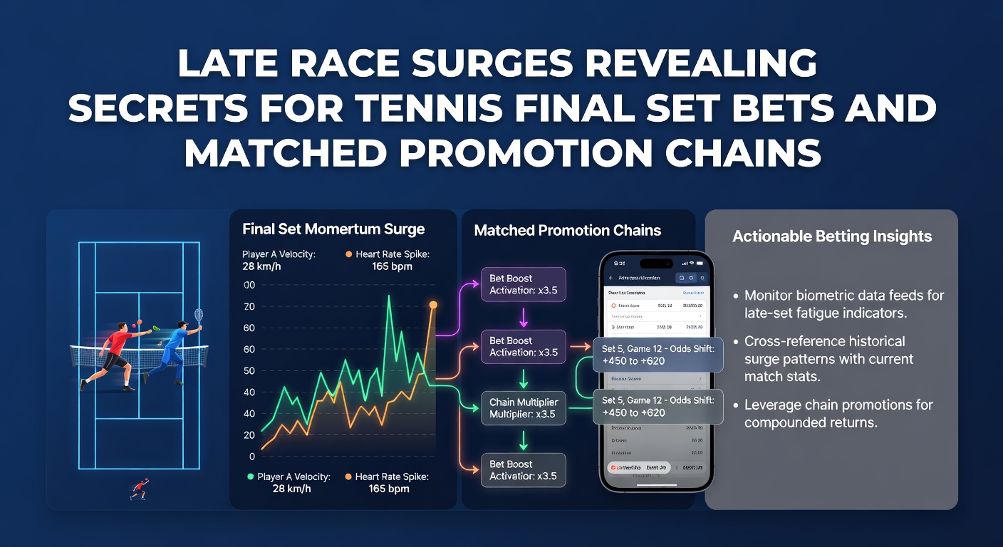 Tennis final set comebacks and matched betting promotion sequences shown through statistical overlays and timing charts