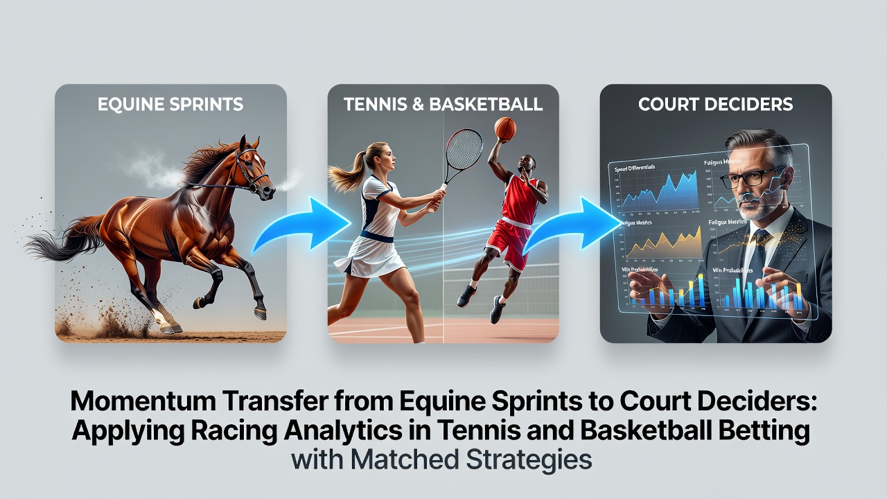 Horse racing sprint analytics applied to tennis and basketball momentum tracking