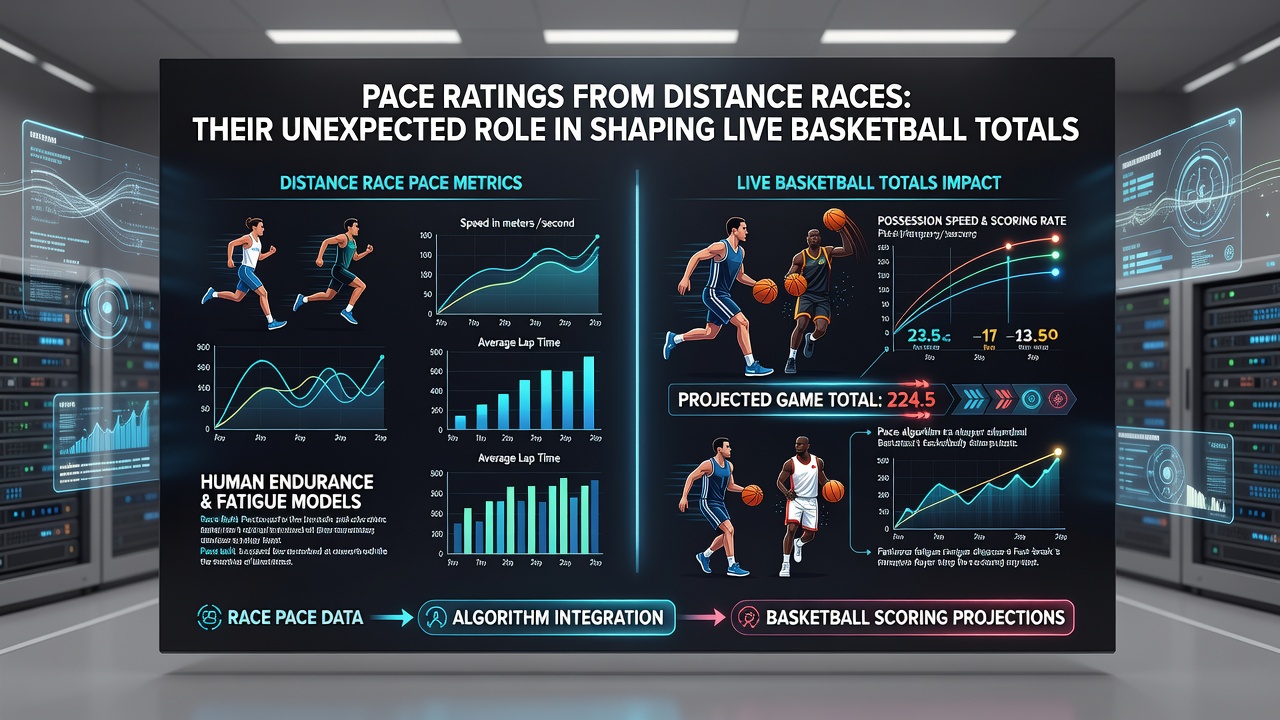 Basketball game action illustrating live totals analysis