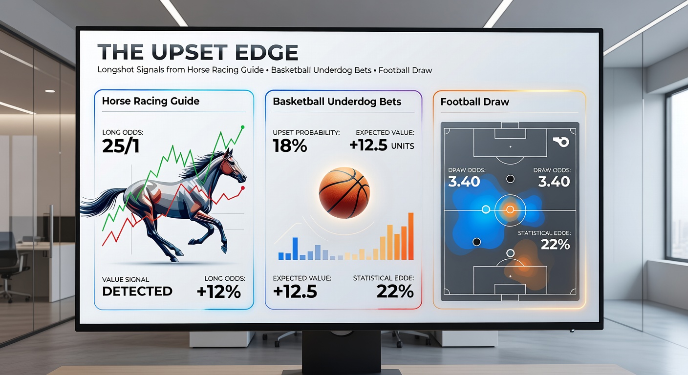 Basketball players in a tense comeback moment during an NBA game, with a scoreboard showing a narrowing underdog deficit, illustrating momentum shifts parallel to horse racing upsets